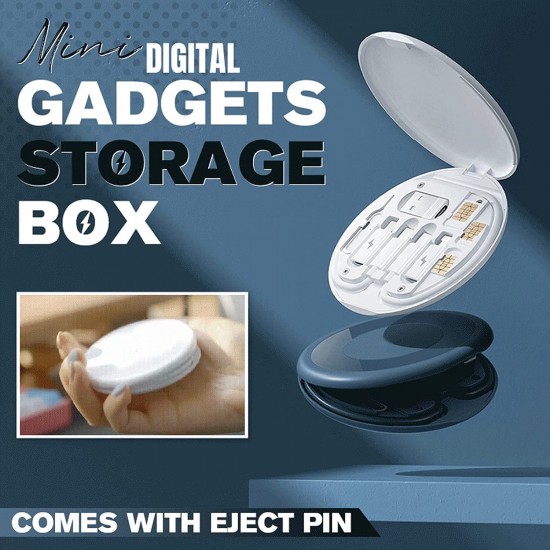 Mini Multifunctional Storage Box 60W USB Data Cable Fast Charging Cable Digital Electronic Gadget Storage Card Pin Set