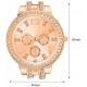 Women Stainless Steel Chain & Diamond Studded Dial Ladies Watch