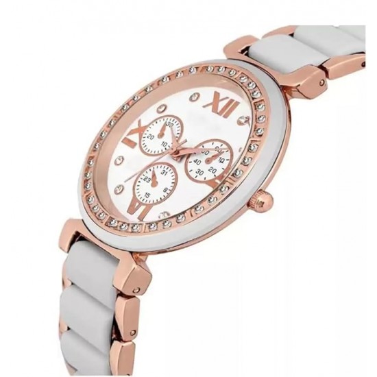 Analog White Dial Watch for Women & Girls