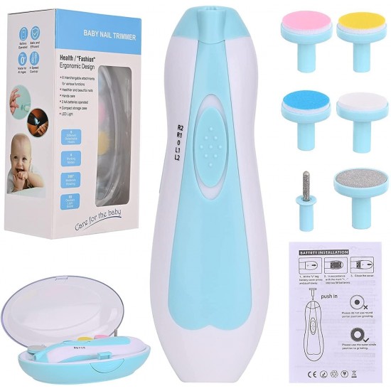 Electric Nail Trimmer for Baby, Baby Nail Trimmer, Baby Nail Cutter, Nail Trimmer for New Born Baby, Kids Nail Cutter with Light (Multi Colour)