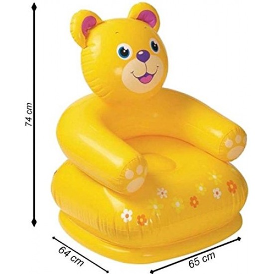 Intex Teddy Bear Shape Chair/Lazy Sofa for Children/Animal Chair for Girls & Boys - (Pack of 1)