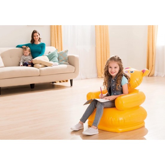 Intex Teddy Bear Shape Chair/Lazy Sofa for Children/Animal Chair for Girls & Boys - (Pack of 1)