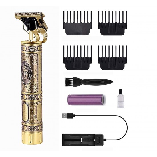 Hair Trimmer For Men Buddha Style Trimmer, Professional Hair Clipper, Adjustable Blade Clipper, Hair Trimmer and Shaver, Retro Oil Head Close Cut Precise hair Trimming Machine (Gold)