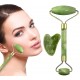 Facial Massager Jade Roller & Gua Sha Tool 100% Natural Himalayan Stone for Face Neck Healing Skin Wrinkles & Face Eye Neck Foot Manual Massage For Women 