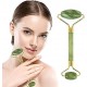 Facial Massager Jade Roller & Gua Sha Tool 100% Natural Himalayan Stone for Face Neck Healing Skin Wrinkles & Face Eye Neck Foot Manual Massage For Women 