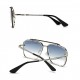 UV Protected Driving Pilot Gradient Square Metal Body Sunglasses for Men & Women