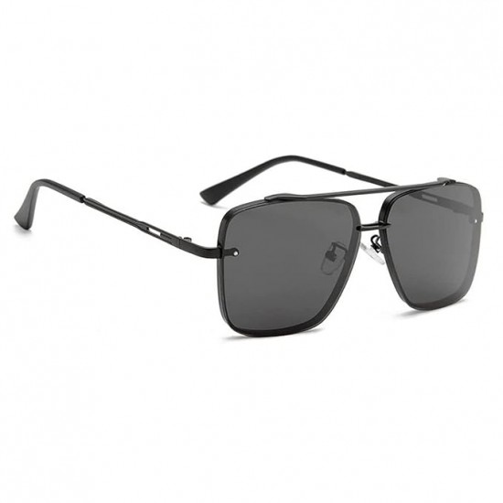 UV Protected Driving Pilot Gradient Square Metal Body Sunglasses for Men & Women