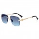 UV Protected Square Rimless Sunglasses for Men and Women