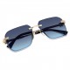 UV Protected Square Rimless Sunglasses for Men and Women