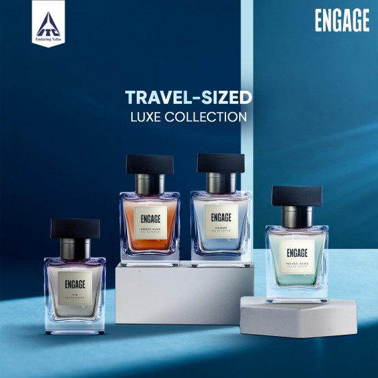 Engage Gift Set - Luxury Perfume Gifts For Men, 100ml, Long Lasting Smell Men Perfume, Best Secret Santa Gift Hamper by ITC, Eau De Perfume for Man, Travel Sized Perfume Combo, 25ml x 4