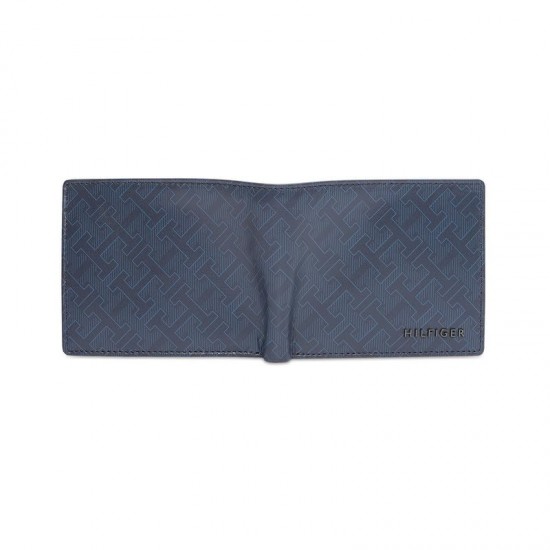 Tommy Hilfiger Men Leather Global Coin Wallet - Navy