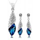 Crystal Stylish Necklace Jewellery Set with Earrings and Bracelet for Girls and Women