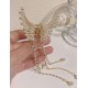 Korean Hair Clips For Women - Butterfly Clips For Women, Korean Hair Accessories - Butterfly Clip With Pearls & Rhinestone - Hair Accessories for Women (1 Pc) Butterfly Clutcher For Hair