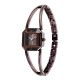 Fastrack Vyb Striker Quartz Analog Brown Dial Brown Sheet Metal Strap Watch for Women