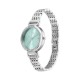 Fastrack Vyb Charmer Quartz Analog Light Green Dial Steel Alloy Strap Watch for Women