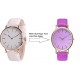 Leather Color Change White to Pink Analog Color Change Wrist Watch for Women for Girls