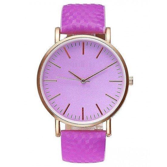 Leather Color Change White to Pink Analog Color Change Wrist Watch for Women for Girls