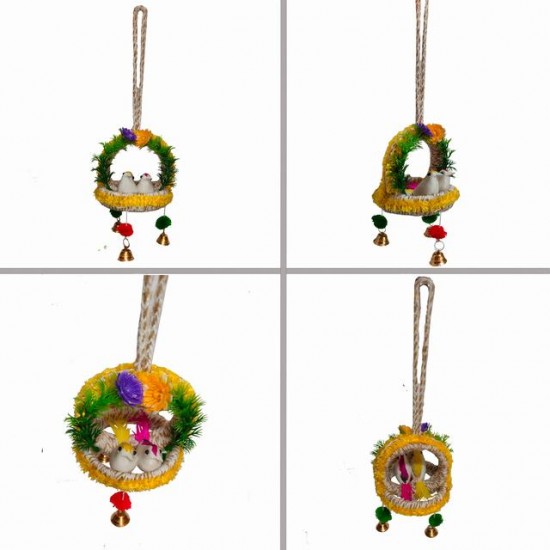 Artificial Bird Nest Hanging (4 Pcs)