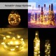 20 LED Bottle Cork Lights 6m Battery Operated Mini Copper Wire String Decorative Fairy Light DIY Festive Decor for Diwali Wedding Party (Warm White, 2 PCS)