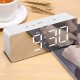 Digital LED Mirror Clock for Table Smart Alarm Clock for Students Heavy Sleepers with Sensor Date and Temperature for Office Home and Bedroom