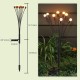 Firefly Outdoor Solar Lights | 8 LED | with Flash Mode | Starburst Swaying Solar Garden Light, Warm Garden Light | Outdoor Decoration | Waterproof | Firefly Path Lights for Pots, Balcony Garden