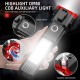 Portable Rechargeable Torch LED Flashlight Long Distance Beam Range with Power Bank, Hammer and Strong Magnets, Car Rescue Torch with Hammer Window Glass