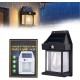 Solar Lights Outdoor Waterproof, Dusk to Dawn Solar Wall Motion Sensor Light, 3 Lighting Modes Solar Security Wall Light Fixtures for Garden Yard Patio Outside Black