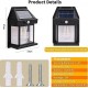 Solar Lights Outdoor Waterproof, Dusk to Dawn Solar Wall Motion Sensor Light, 3 Lighting Modes Solar Security Wall Light Fixtures for Garden Yard Patio Outside Black