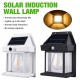 Solar Lights Outdoor Waterproof, Dusk to Dawn Solar Wall Motion Sensor Light, 3 Lighting Modes Solar Security Wall Light Fixtures for Garden Yard Patio Outside Black