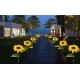 Sunflower Solar LED Lights, Warm White Garden Light | Waterproof | Outdoor Decoration | Path Lights for Pots, Balcony, Pathway (Pack of 1)