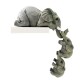 Miniature Elephant Mother and Two Babies Hanging Ornament Figurines Animal Statue for Wall Decoration Home Decor Table Items - Child and Mother Showpiece Gift