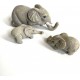 Miniature Elephant Mother and Two Babies Hanging Ornament Figurines Animal Statue for Wall Decoration Home Decor Table Items - Child and Mother Showpiece Gift