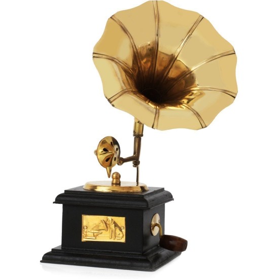 Antique Handmade Vintage Dummy Gramophone Decorative Showpiece - 23 cm