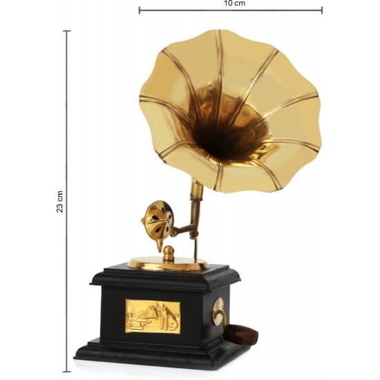 Antique Handmade Vintage Dummy Gramophone Decorative Showpiece - 23 cm