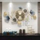 Metal Wall Clock - Floral Design with Silent Sweep Machine - Ideal Home Decor Items and Wall Decoration Items for Living Room/Bedroom/Dining Hall/Office/Cafes/Hotels