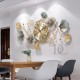 Metal Wall Clock - Floral Design with Silent Sweep Machine - Ideal Home Decor Items and Wall Decoration Items for Living Room/Bedroom/Dining Hall/Office/Cafes/Hotels