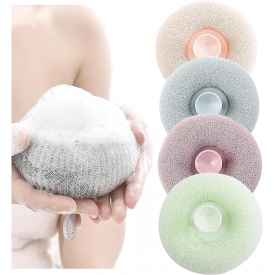 Sunflower Bath Ball, Super Soft Sunflower Suction Cup Bath Ball, Exfoliating Bath Sponge Cleaning Brush with Suction Cup for Shower.