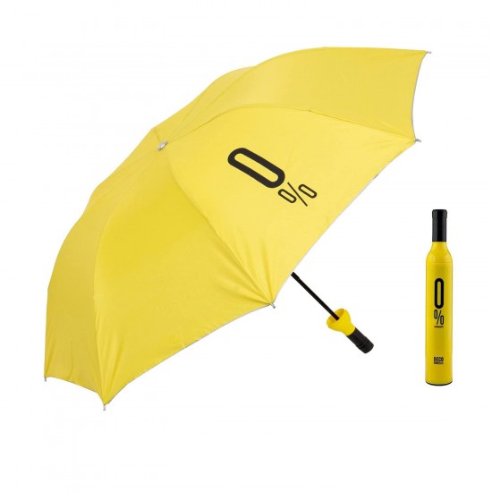 Wine Bottle Shape Mini Compact Foldable Umbrella with Plastic Case (Multi Color, Pack of 1)| Manual lift Folding Portable Umbrella with Bottle Cover for UV Protection & Rain