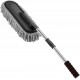 Super Soft Microfiber Car Duster Exterior with Extendable Handle, Car Brush Duster for Car Cleaning Dusting - Grey