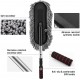 Super Soft Microfiber Car Duster Exterior with Extendable Handle, Car Brush Duster for Car Cleaning Dusting - Grey