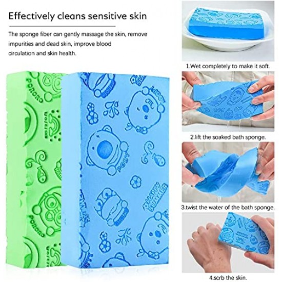 Ultra Soft Exfoliating Sponge | Asian Bath Sponge For Shower | Japanese Spa Cellulite Massager | Dead Skin Remover Sponge For Body | Face Scrubber for Women and Men (sponge)