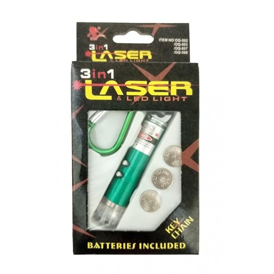 3 in 1 Laser Pointer Beam Light Mini Laser Torch for Kids Fun & Play (Multicolor)