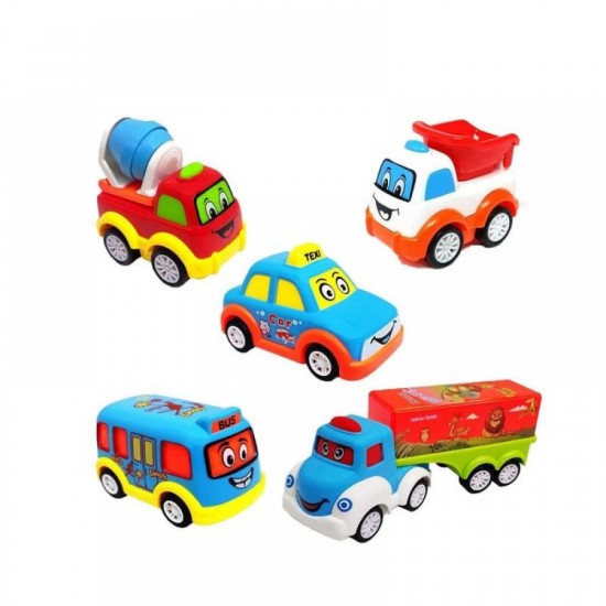 Baby Toy Cars for 1 Year Old Boy | 5 Set Push and Go Vehicles Friction Powered Cars Toy for Toddlers | Early Educational Toys and Birthday Gift for 1, 2, 3 Years Old Boys Girls