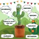 Dancing Talking Cactus Toys for Kids Funny Education Toys for Baby can Sing Wriggle Record & Repeat What You Say and LED Lighting Children Electronic Toy for Home Decor