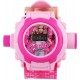 Disney Barbie Princess Toy and Games Projector Automatic Digital Light Display 24 Images Barbie Wrist LED Girl's Watch for Birthday Christmas (Pink)