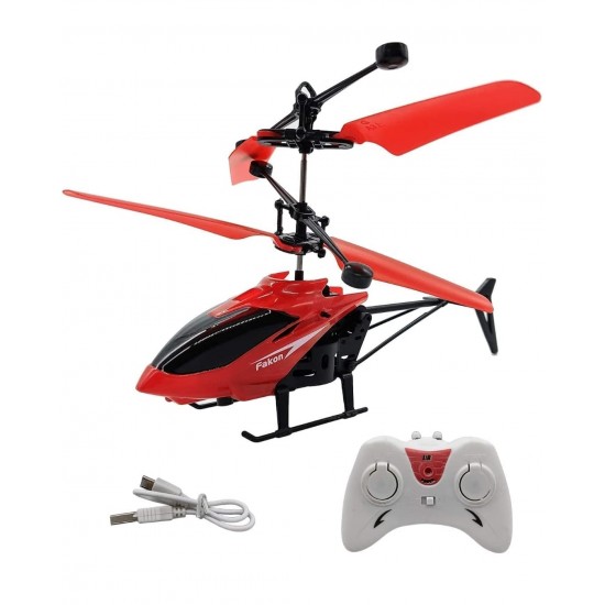 Exceed Remote Control and Hand Sensor Charging Helicopter Toys with 3D Light Toys for Boys Kids (Indoor Flying (Multicolour)