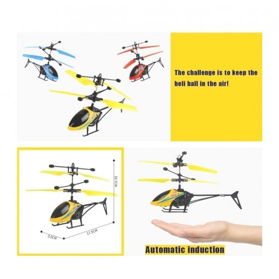 Exceed Remote Control and Hand Sensor Charging Helicopter Toys with 3D Light Toys for Boys Kids (Indoor Flying (Multicolour)