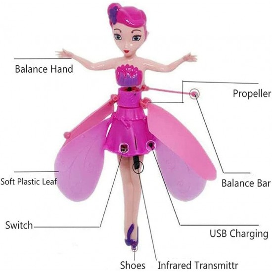 Flying Fairy Doll Hand Induction Control Dolls Child Fly Toy Kids Gift