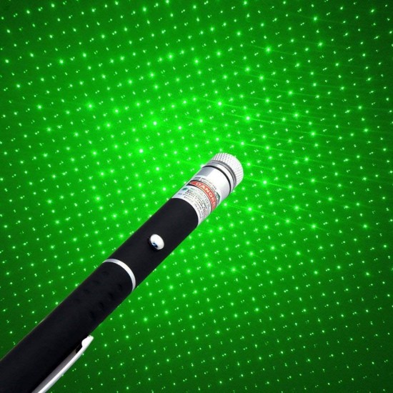 Green Laser Pointer Multipurpose Laser Light Disco Pointer Pen Beam with Adjustable Antenna Cap to Change Project Design for Presentation Pointer