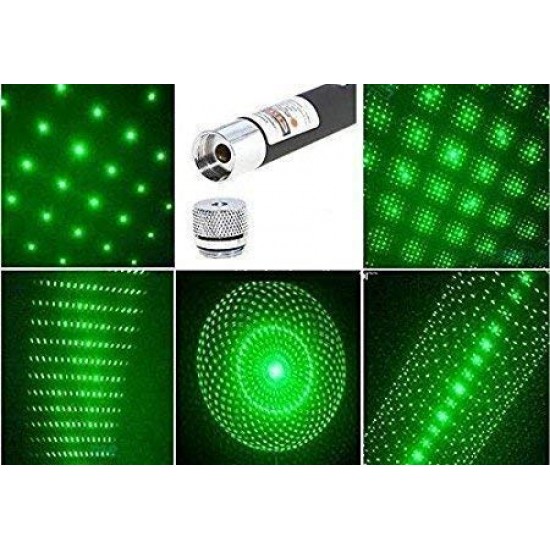 Green Laser Pointer Multipurpose Laser Light Disco Pointer Pen Beam with Adjustable Antenna Cap to Change Project Design for Presentation Pointer